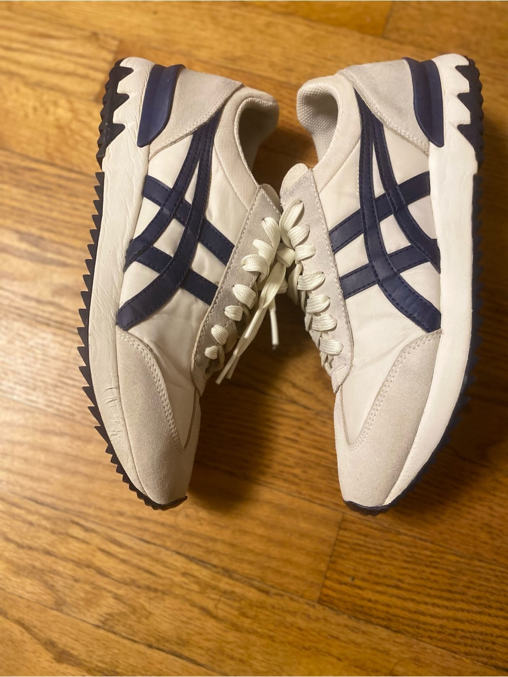 Onitsuka Tiger by Asics Cream and Navy Sneakers
